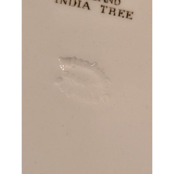 VTG Copeland Spode India Tree Orange Rust 7.½" Scalloped Salad Plate Red Trim - Picture 7 of 10